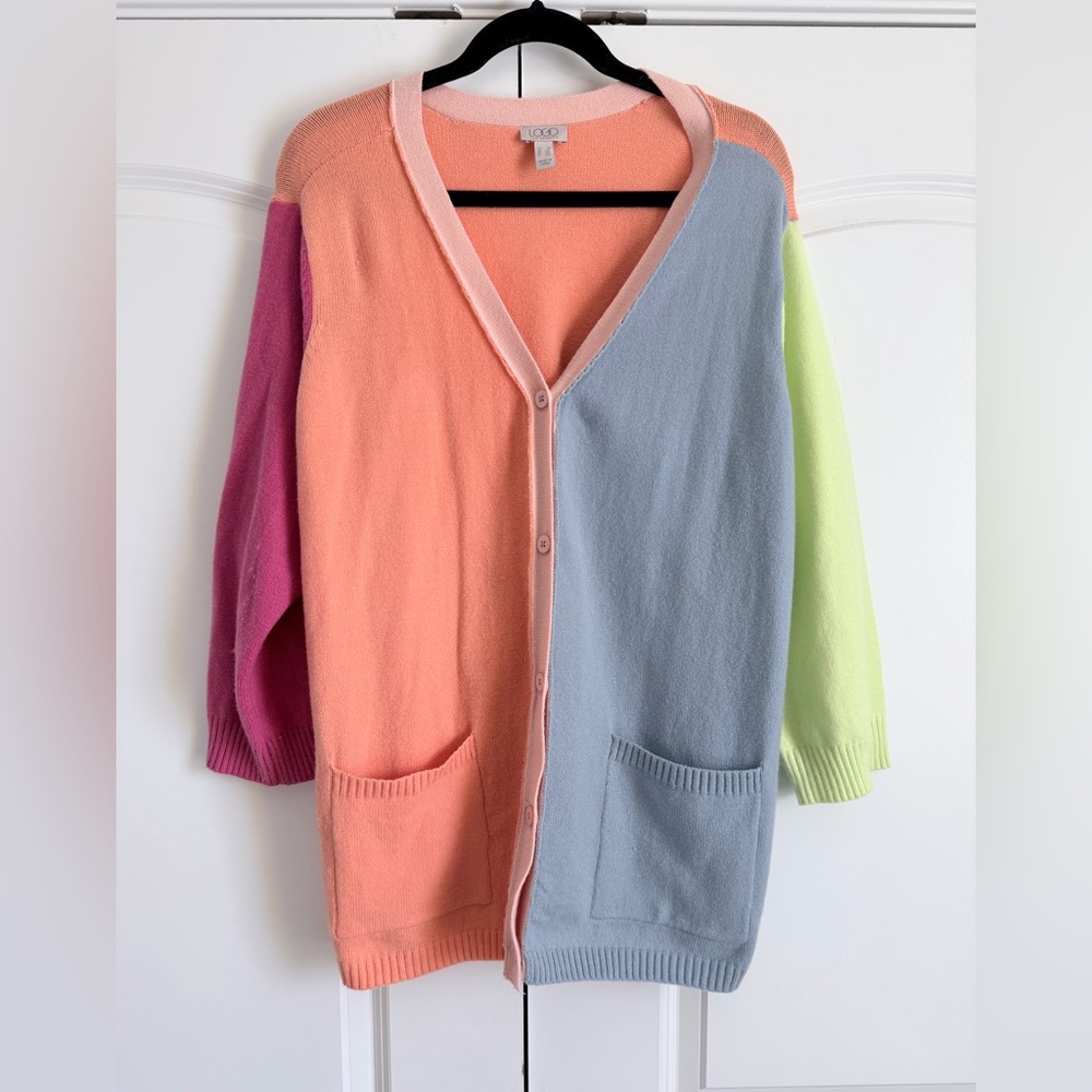 NWOT LOGO cardigan sweater